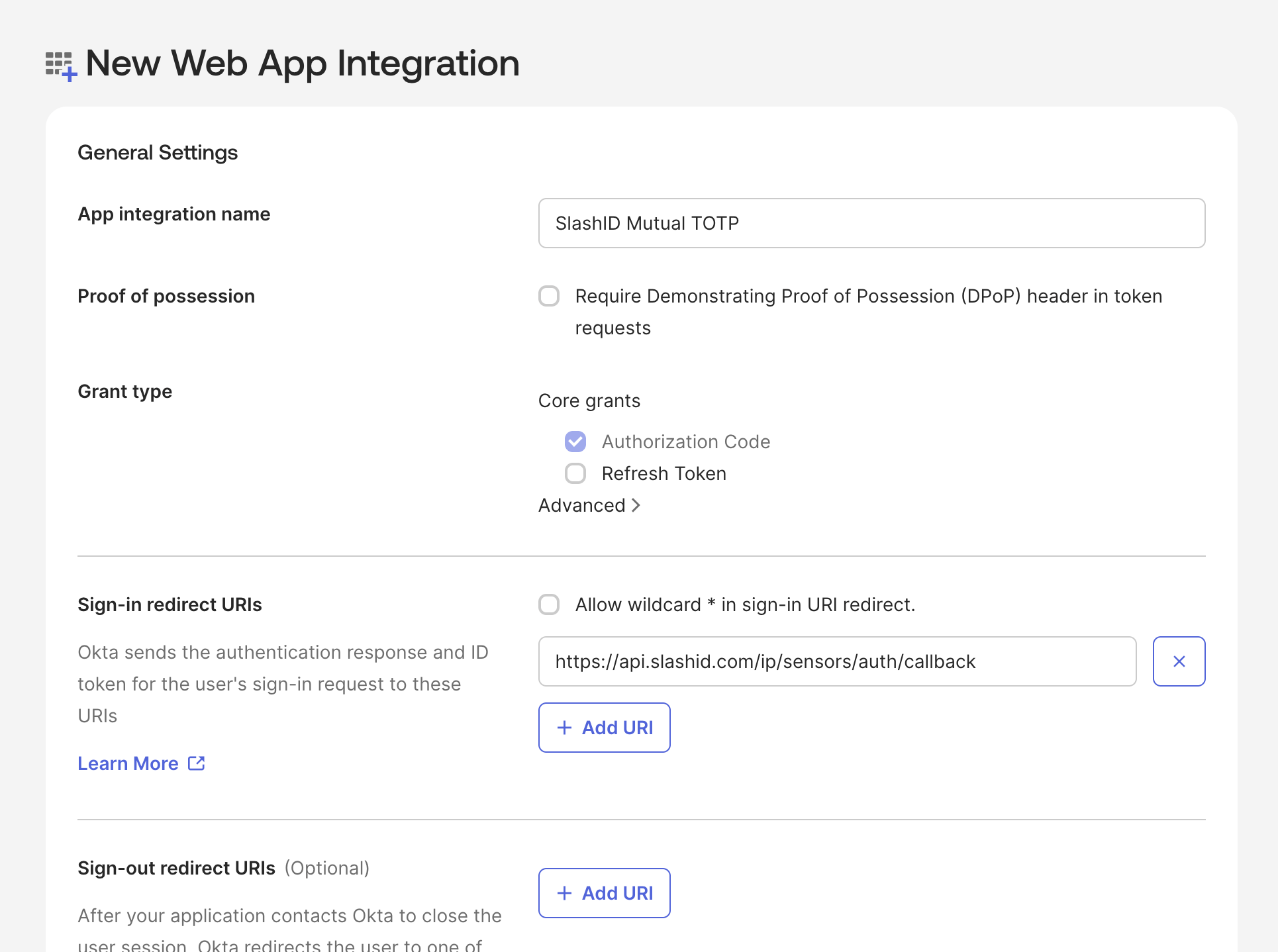 app integration settings